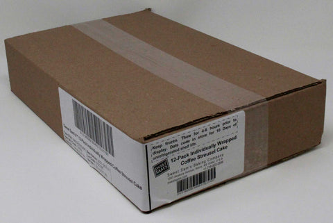 Sweet Sams Individually Wrapped Coffee Streusel Cake -- 12 per case