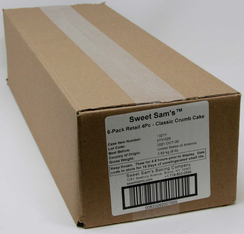Sweet Sams 4 Piece Classic Crumb Cake -- 6 per case