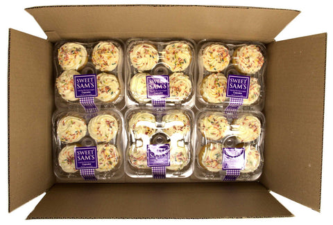 Sweet Sams Small Vanilla Buttercream Cupcake - 4 per pack -- 6 packs per case