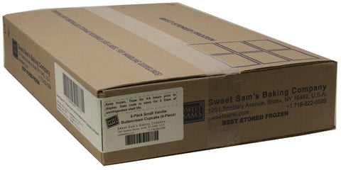 Sweet Sams Small Vanilla Buttercream Cupcake - 4 per pack -- 6 packs per case