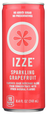Izze Grapefruit Sparkling Juice Beverage, 8.4 Fluid Ounce Can -- 12 per case