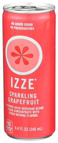 Izze Grapefruit Sparkling Juice Beverage, 8.4 Fluid Ounce Can -- 12 per case