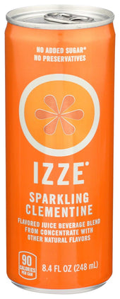 Izze Clementine Sparkling Juice Beverage, 8.4 Fluid Ounce Can -- 12 per case