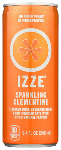 Izze Clementine Sparkling Juice Beverage, 8.4 Fluid Ounce Can -- 12 per case