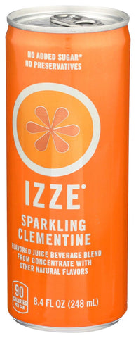 Izze Clementine Sparkling Juice Beverage, 8.4 Fluid Ounce Can -- 12 per case