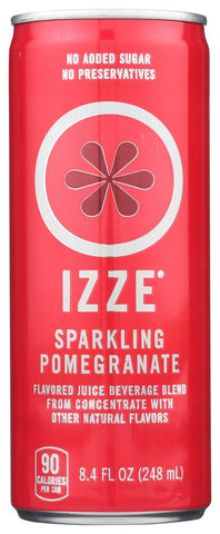 Izze Pomegranate Sparkling Juice Beverage, 8.4 Fluid Ounce Can -- 12 per case