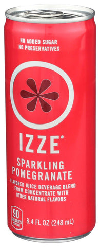 Izze Pomegranate Sparkling Juice Beverage, 8.4 Fluid Ounce Can -- 12 per case