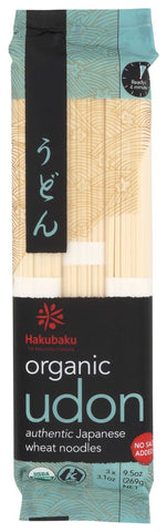 Hakubaku Organic Wheat Udon Noodle, 9.52 Ounce -- 8 per case.