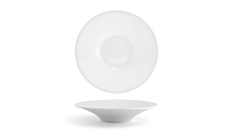 Front Of The House Spiral Porcelain Flare Bowl, 10 x 10 x 2 inch -- 4 per case.