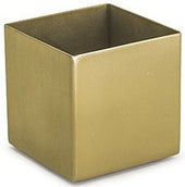 Front Of The House Matte Brass Square Brushed Stainless Holder, 7 Ounce -- 6 per case