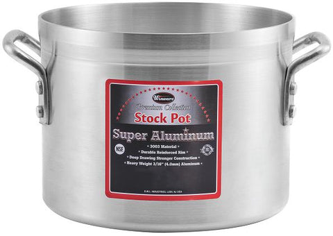 Winco 4mm Super Aluminum Stock Pot, 12 Quart