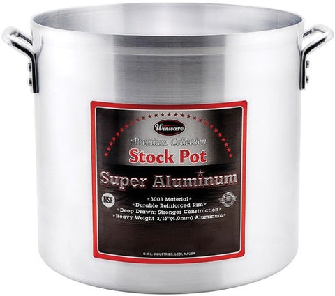 Winco 4mm Super Aluminum Stock Pot, 24 Quart