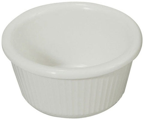 Winco White Fluted Ramekin, 3 Ounce -- 12 per case