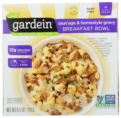 Gardein Meat Free Sausage and Homestyle Gravy Breakfast Bowl, 8.5 Ounce -- 8 per case