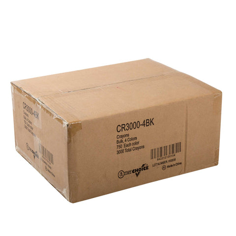 Amerchoice Standard Four Color Crayon -- 3000 per case.