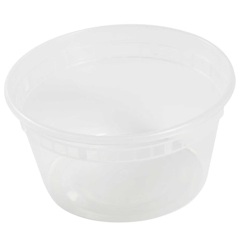 Royal Clear Polypropylene Deli Container with Lid, 12 Ounce -- 240 per case.