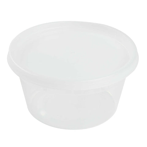 Royal Clear Polypropylene Deli Container with Lid, 12 Ounce -- 240 per case.