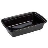 Royal Black Clear Top Rectangle Polypropylene To Go Combo Container, 28 Ounce -- 150 per case.