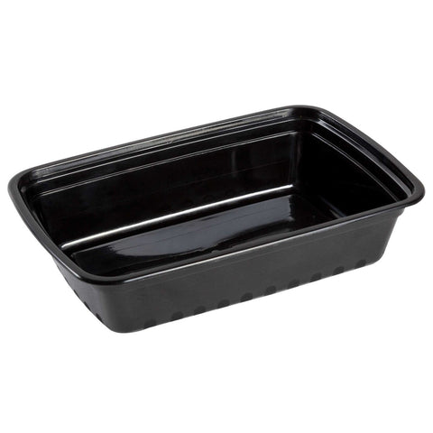 Royal Black Clear Top Rectangle Polypropylene To Go Combo Container, 28 Ounce -- 150 per case.