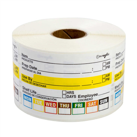 AmerCare Rotation Food Label, 500 count per roll -- 24 rolls per case.