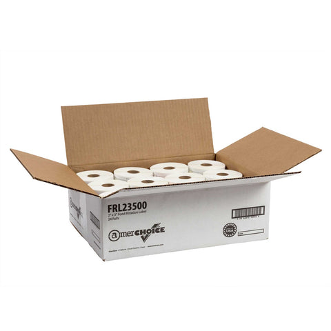 AmerCare Rotation Food Label, 500 count per roll -- 24 rolls per case.