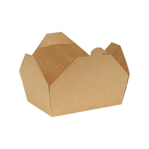 Inno Pak Number 3 Innobox Edge Brown Kraft Poly Coated Inside Paper Box, 56 Fluid Ounce Capacity -- 130 per case