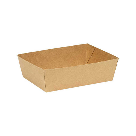 Inno Pak Number 3 Innobox Edge Brown Kraft Poly Coated Inside Paper Box, 56 Fluid Ounce Capacity -- 130 per case