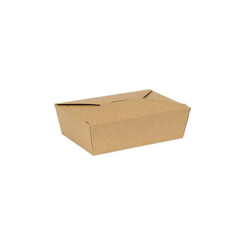 Inno Pak Number 3 Innobox Edge Brown Kraft Poly Coated Inside Paper Box, 56 Fluid Ounce Capacity -- 130 per case
