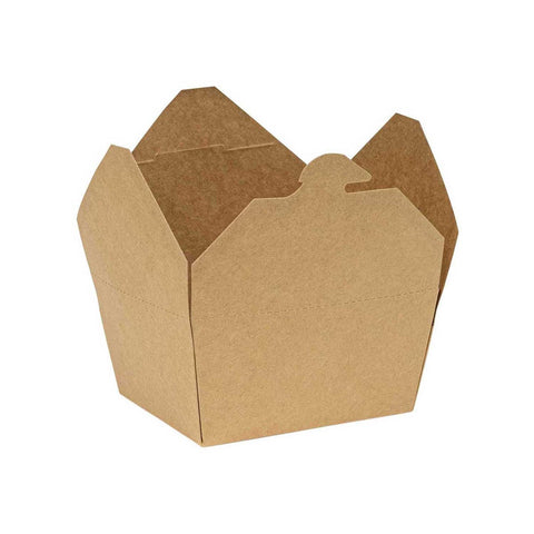 Inno Pak Number 1 Innobox Edge Brown Kraft Poly Coated Inside Paper Box, 22 Fluid Ounce Capacity -- 180 per case
