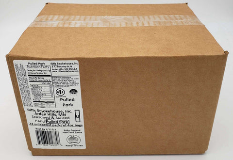 Riffs Smokehouse Individual Pulled Pork, 0.25 Pound -- 24 per case