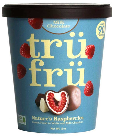 Tru Fru Grab and Share Hyper Chilled Whole Raspberries in White and Milk Chocolate, 5 Ounce -- 8 per case