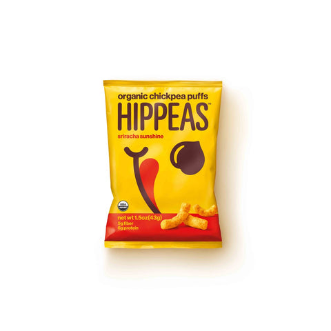 Hippeas Organic Sriracha Sunshine Chickpea Puffs, 1.5 Ounce -- 12 per case.