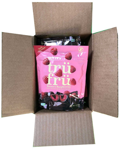 Tru Fru Grab and Share Hyper Dried Real Raspberry in Dark Chocolate, 4.2 Ounce -- 6 per case