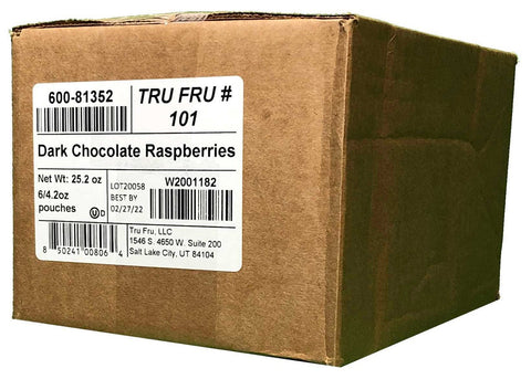 Tru Fru Grab and Share Hyper Dried Real Raspberry in Dark Chocolate, 4.2 Ounce -- 6 per case