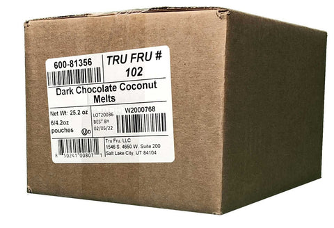 Tru Fru Grab and Share Hyper Dried Real Coconut Melts in Dark Chocolate, 4.2 Ounce -- 6 per case