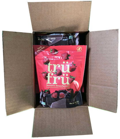 Tru Fru Grab and Share Hyper Dried Real Strawberries in Dark Chocolate, 4.2 Ounce -- 6 per case