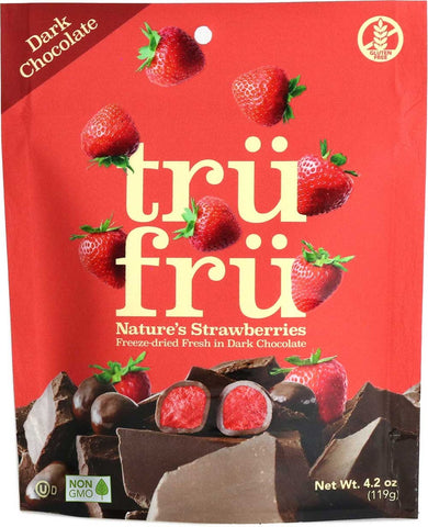 Tru Fru Grab and Share Hyper Dried Real Strawberries in Dark Chocolate, 4.2 Ounce -- 6 per case