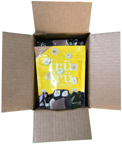 Tru Fru Grab and Share Hyper Dried Real Banana in Dark Chocolate, 4.5 Ounce -- 6 per case