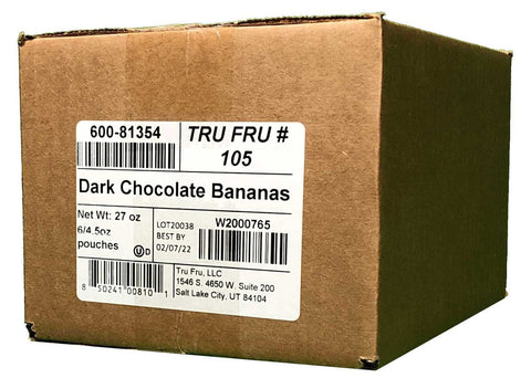Tru Fru Grab and Share Hyper Dried Real Banana in Dark Chocolate, 4.5 Ounce -- 6 per case