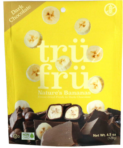 Tru Fru Grab and Share Hyper Dried Real Banana in Dark Chocolate, 4.5 Ounce -- 6 per case