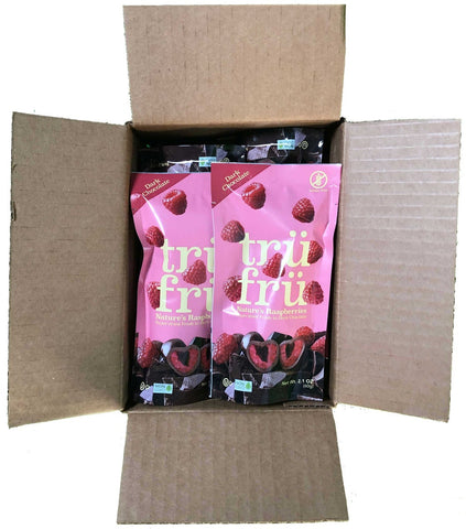 Tru Fru Grab and Share Hyper Dried Real Raspberry in Dark Chocolate, 2.1 Ounce -- 12 per case