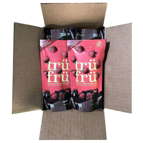 Tru Fru Grab and Go Hyper-Dried Real Strawberries in Dark Chocolate, 2.1 Ounce -- 12 per case