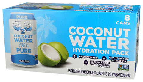 C2O Pure Coconut Water, 10.5 Fluid Ounce - 8 count per pack -- 3 packs per case