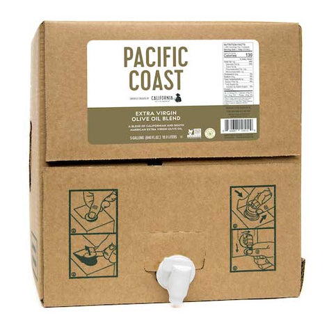 California Olive Ranch Pacific Coast Extra Virgin Olive Oil Blend, 5 Gallon.