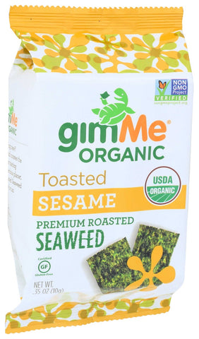 Gimme Organic Sesame Roasted Seaweed Snacks, 0.35 Ounce -- 12 per case.