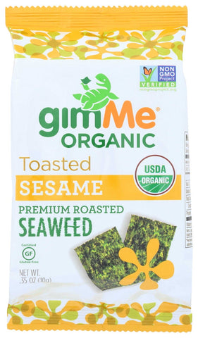 Gimme Organic Sesame Roasted Seaweed Snacks, 0.35 Ounce -- 12 per case.
