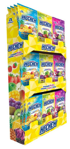 Hi Chew Chewy Candy - Powerwing Display -- 36 per case