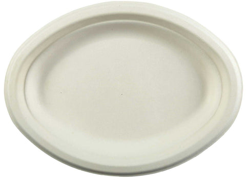 Primeware Heavy Molded Fiber Small Platter, 10.25 x 7.75 inch -- 500 per case.