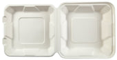 Primeware AmerCare Medium Hinged Lid Container, 7.875 x 8 x 2.5 inch -- 200 per case.