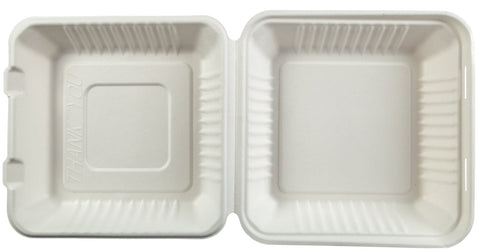 Primeware Large Hinged Lid Container, 9 x 9 x 3.19 inch -- 200 per case.